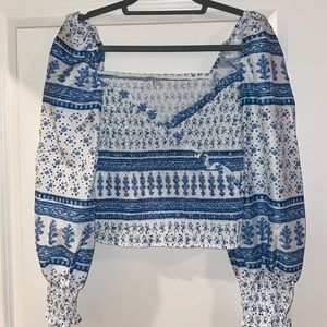 Light blue and white blouse. Never worn but no tags.